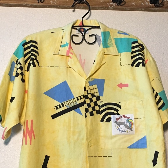 Dead Center Other - [Dead Center] 1990s Vintage Geo Design Shirt